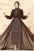 Evening Dress 6630YG95-MS Brown - Thumbnail
