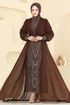 Evening Dress 6630YG95-MS Brown - Thumbnail