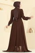 Evening Dress 6630YG95-MS Brown - Thumbnail
