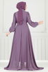 Evening Dress 6630YG95-MS Dark Lilac - Thumbnail