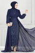 Evening Dress 6630YG95-MS Navy Blue - Thumbnail