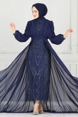 Y.G.S. - Evening Dress 6630YG95-MS Navy Blue