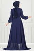 Evening Dress 6630YG95-MS Navy Blue - Thumbnail