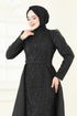 فستان سهرة أسود 6632YG95-MS - Thumbnail