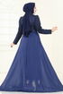 Evening Dress 6632YG95-MS Navy Blue - Thumbnail