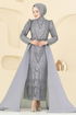 Evening Dress 6632YG95-MS Silver - Thumbnail