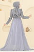 Evening Dress 6632YG95-MS Silver - Thumbnail