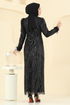 Evening Dress 6660YG95-MS Black - Thumbnail