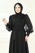 فستان سهرة أسود 8000AB368-MS - Thumbnail
