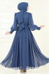Evening Dress 8000AB368-MS Indigo - Thumbnail