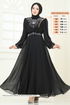 Evening Dress 8010AB368-MS Black - Thumbnail