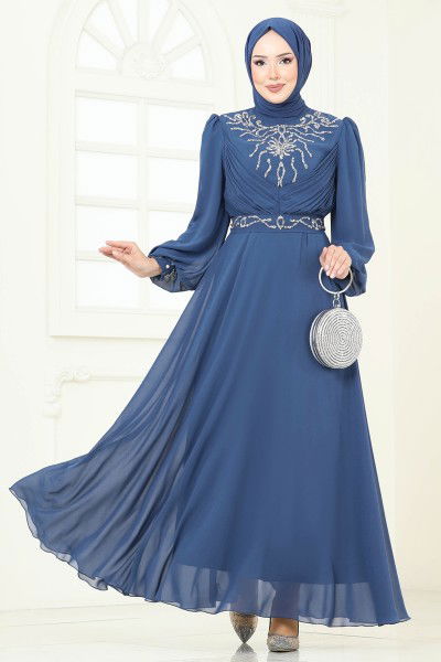 A.B. - Evening Dress 8010AB368-MS Indigo