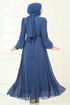 فستان سهرة ازرق 8010AB368-MS - Thumbnail