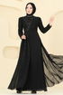 فستان سهرة أسود 8019AB368-MS - Thumbnail