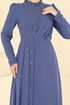 Evening Dress 8019AB368-MS Blue - Thumbnail