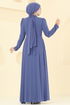 Evening Dress 8019AB368-MS Blue - Thumbnail