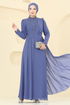 فستان سهرة أزرق 8019AB368-MS - Thumbnail
