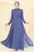 فستان سهرة أزرق 8019AB368-MS - Thumbnail