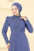 فستان سهرة أزرق 8019AB368-MS - Thumbnail