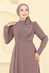 فستان سهرة بيج وردي 8019AB368-MS - Thumbnail