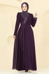 Evening Dress 8019AB368-MS Purple - Thumbnail