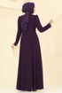 Evening Dress 8019AB368-MS Purple - Thumbnail