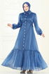Evening Dress 8038AB368-MS Indigo - Thumbnail