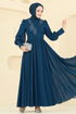 Evening Dress 8084AB368-MS Petroleum - Thumbnail