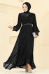 Evening Dress 8088AB368-MS Black - Thumbnail