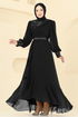 Evening Dress 8088AB368-MS Black - Thumbnail