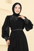 فستان سهرة أسود 8088AB368-MS - Thumbnail