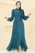 Evening Dress 8088AB368-MS Petroleum - Thumbnail