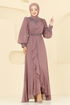 فستان سهرة بيج وردي 8088AB368-MS - Thumbnail