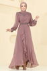 فستان سهرة بيج وردي 8088AB368-MS - Thumbnail