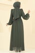 Evening Dress 8110AB368-MS Khaki - Thumbnail
