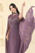 Evening Dress 8112AB368-MS Dark Lilac - Thumbnail