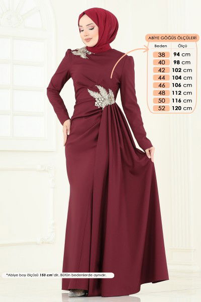 A.S.M. - فستان سهرة خمري ASM2810-MS