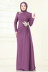 Evening Dress ASM2810-MS Dark Lilac - Thumbnail