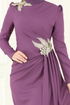 Evening Dress ASM2810-MS Dark Lilac - Thumbnail