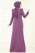 Evening Dress ASM2810-MS Dark Lilac - Thumbnail