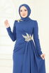 Evening Dress ASM2810-MS Indigo - Thumbnail