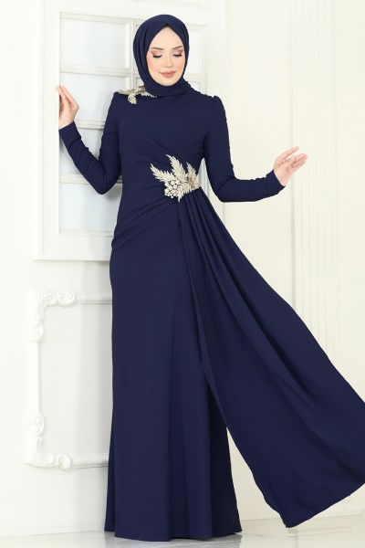 A.S.M. - Evening Dress ASM2810-MS Navy Blue