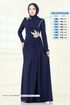 Evening Dress ASM2810-MS Navy Blue - Thumbnail