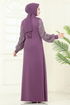 Evening Dress ASM2811-MS Dark Lilac - Thumbnail