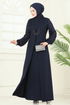 Evening Dress ASM2811-MS Navy Blue - Thumbnail