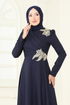 Evening Dress ASM2812-MS Navy Blue - Thumbnail