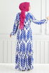 Feuille À Motifs Hijab Robe Numéro de pièce 827OZR1047-M Poires - Thumbnail