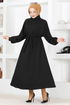 Fisherman Collar Dress END5552 Black - Thumbnail