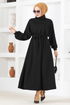 Fisherman Collar Dress END5552 Black - Thumbnail