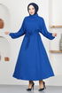 Fisherman Collar Dress END5552 Indigo - Thumbnail